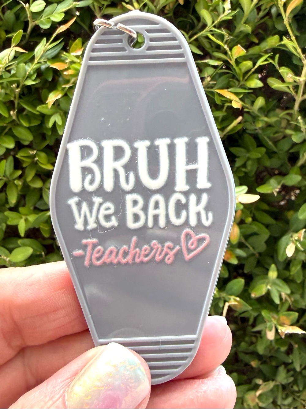 Vintage style motel key 3.5” keychain teacher gift idea